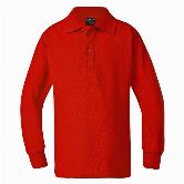 Pps Childs Ls Polo Shirt With Emb - Red 